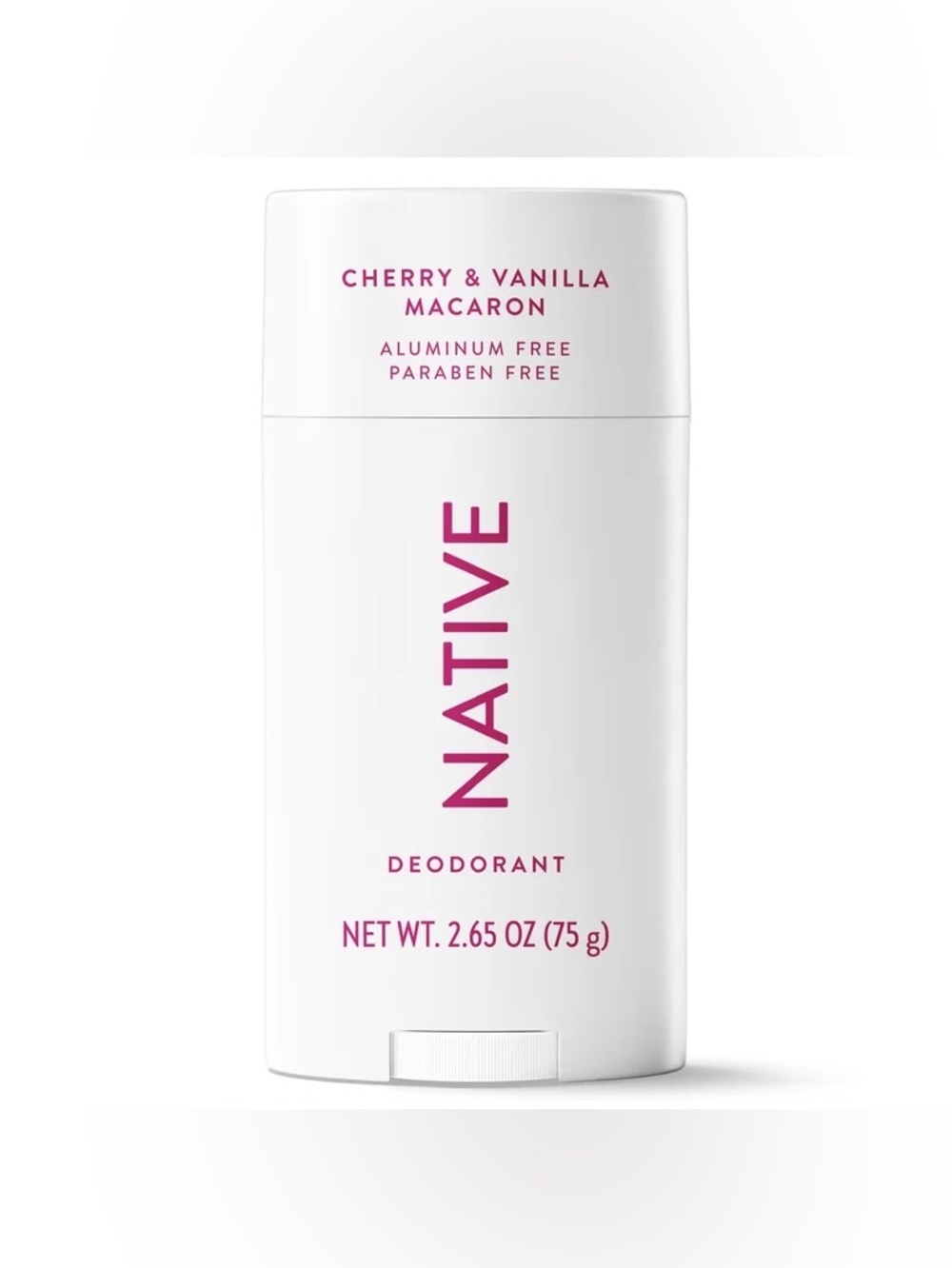 New NATIVE Cherry Vanilla Macaron Aluminum Free Full Size Deodorant Stick 2.65oz